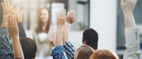 Hands Raised For Questions